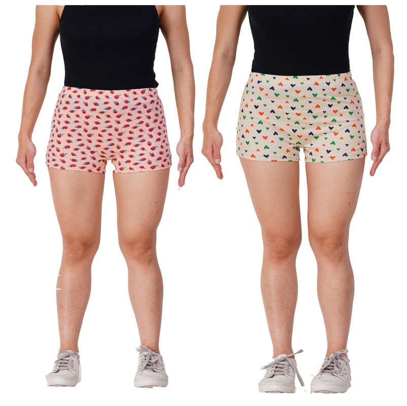 Cotton Full Printed (Pack of 1) Boyshort Panties for Women/Sorty/Full Coverage Panty/Boyshorts Panties/boy Shorts-image-29