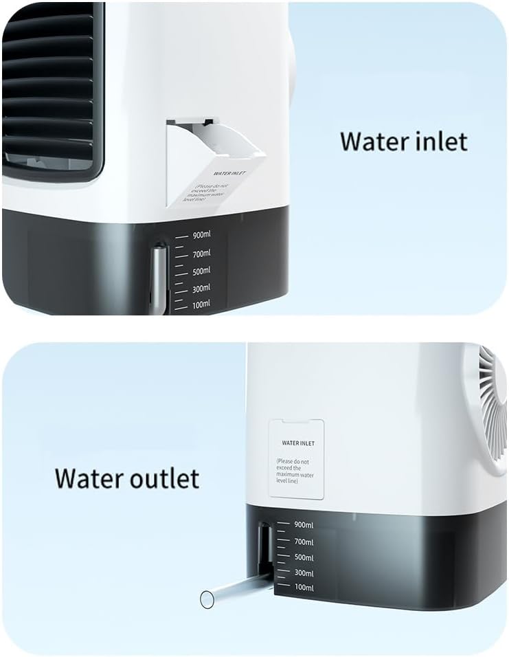 Desktop fan Small Size USB Powered Cooling Fan with 900ml Water Tank 12W Mini Low Noise Desktop Fan for Rooms, Bedroom, Office, RV and Camping Use