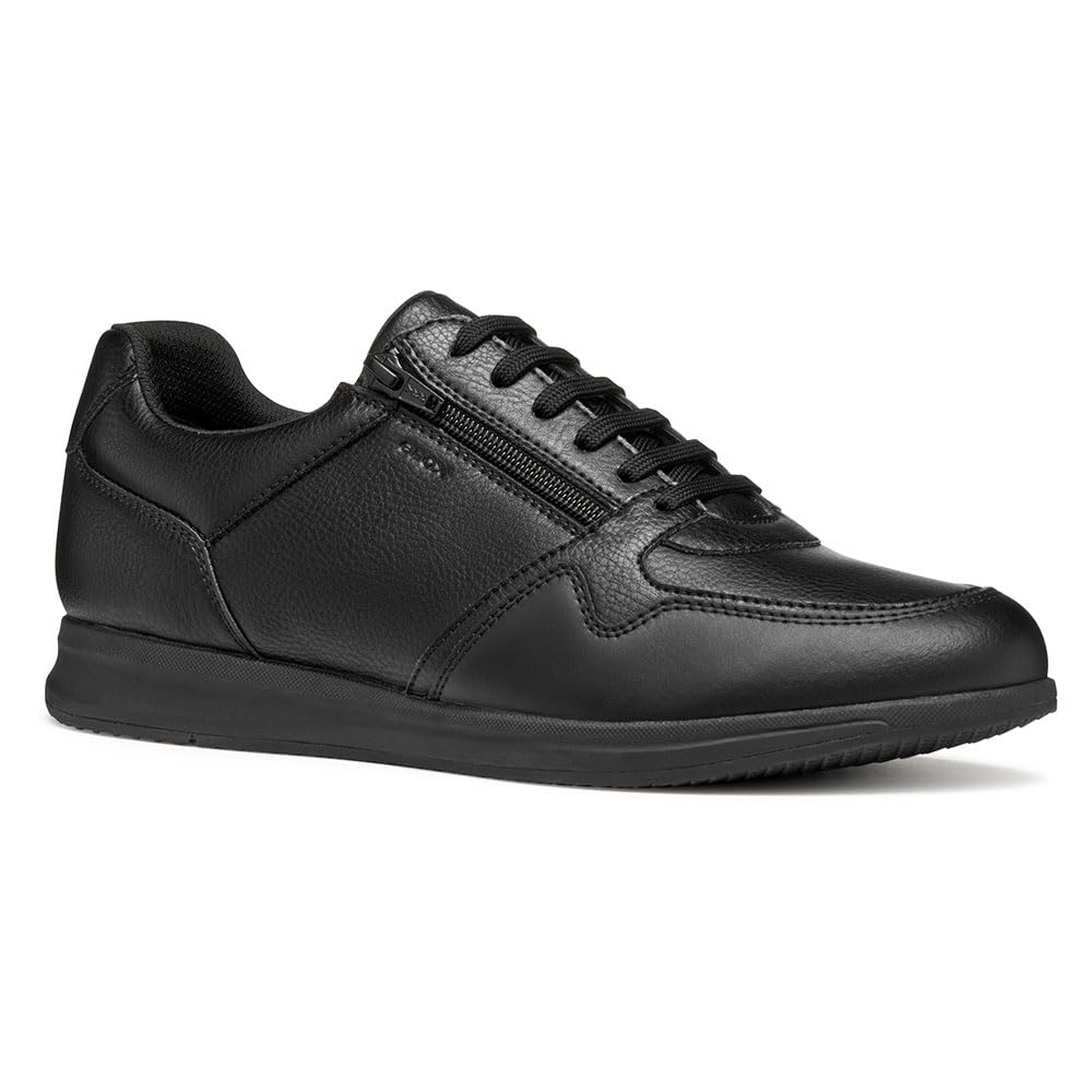 Geox Men U Avery Sneaker, Black, 9 UK