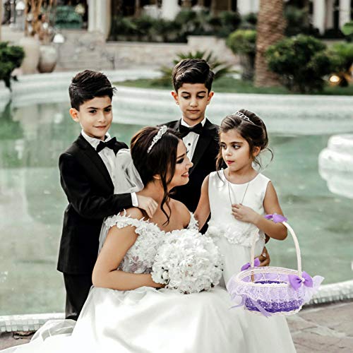 Amosfun - Cestino per Fiori da Matrimonio, in