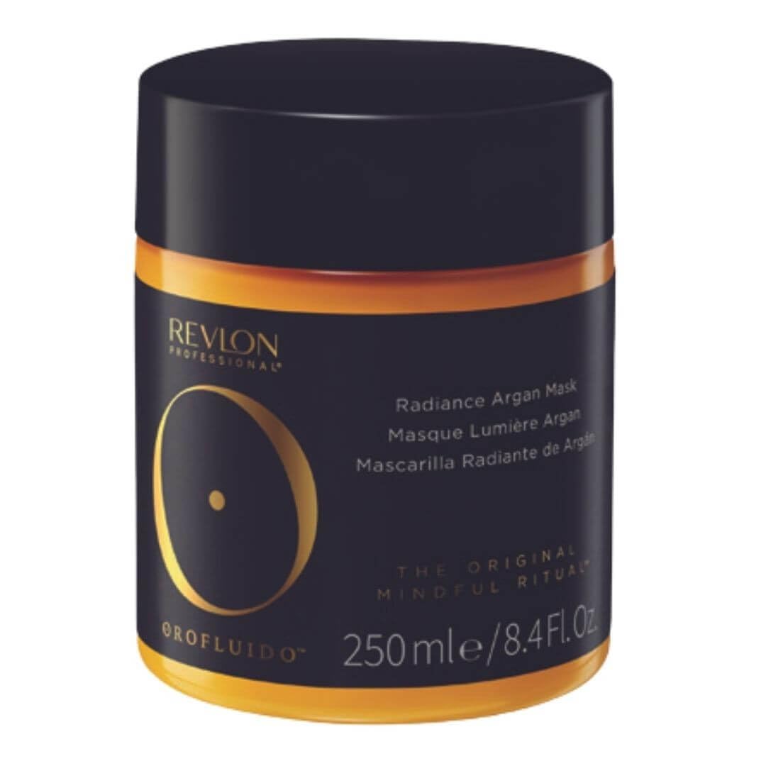 REVLON PROFESSIONAL Orofluido Radiance Argan Mask, 250 ml, feuchtigkeitsspendende, glättende Haarkur mit Arganöl, kräftigende Haarmaske für Reparatur, Glanz & Geschmeidigkeit, vegan