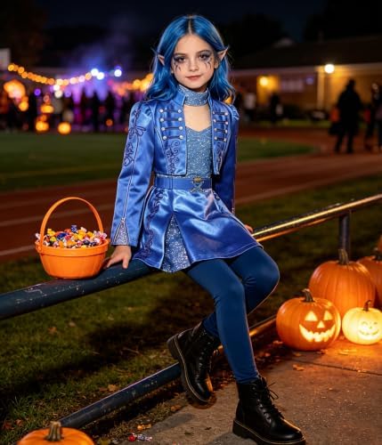 VORLITS Chloe Princess Costume Girl Blue Rise of Red Costumes For Kids5-10Y