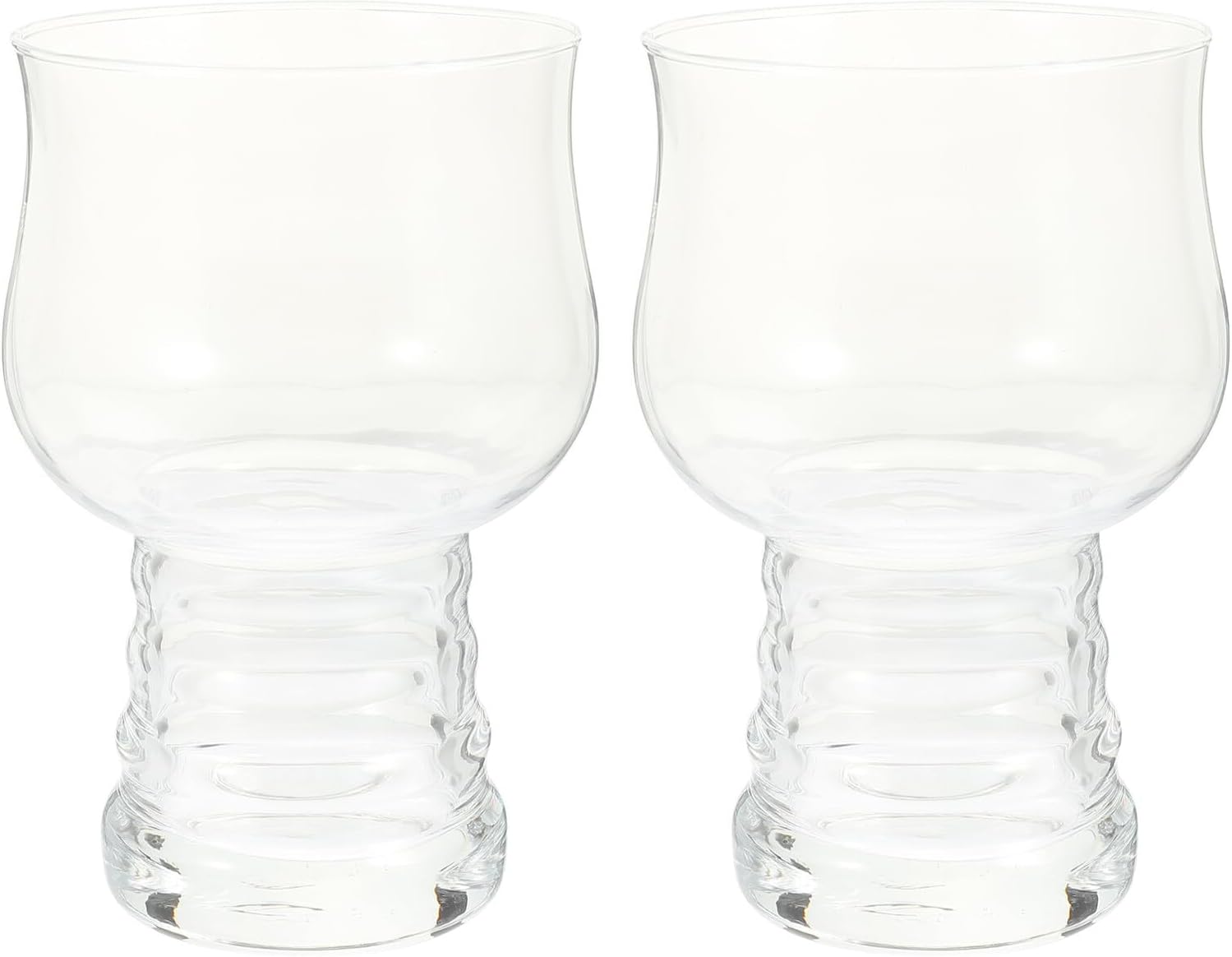 Craft Beer Glasses Small Wheat Pint Beer Glasses Glass Drinking Cups 2pcs for Home Bar Party