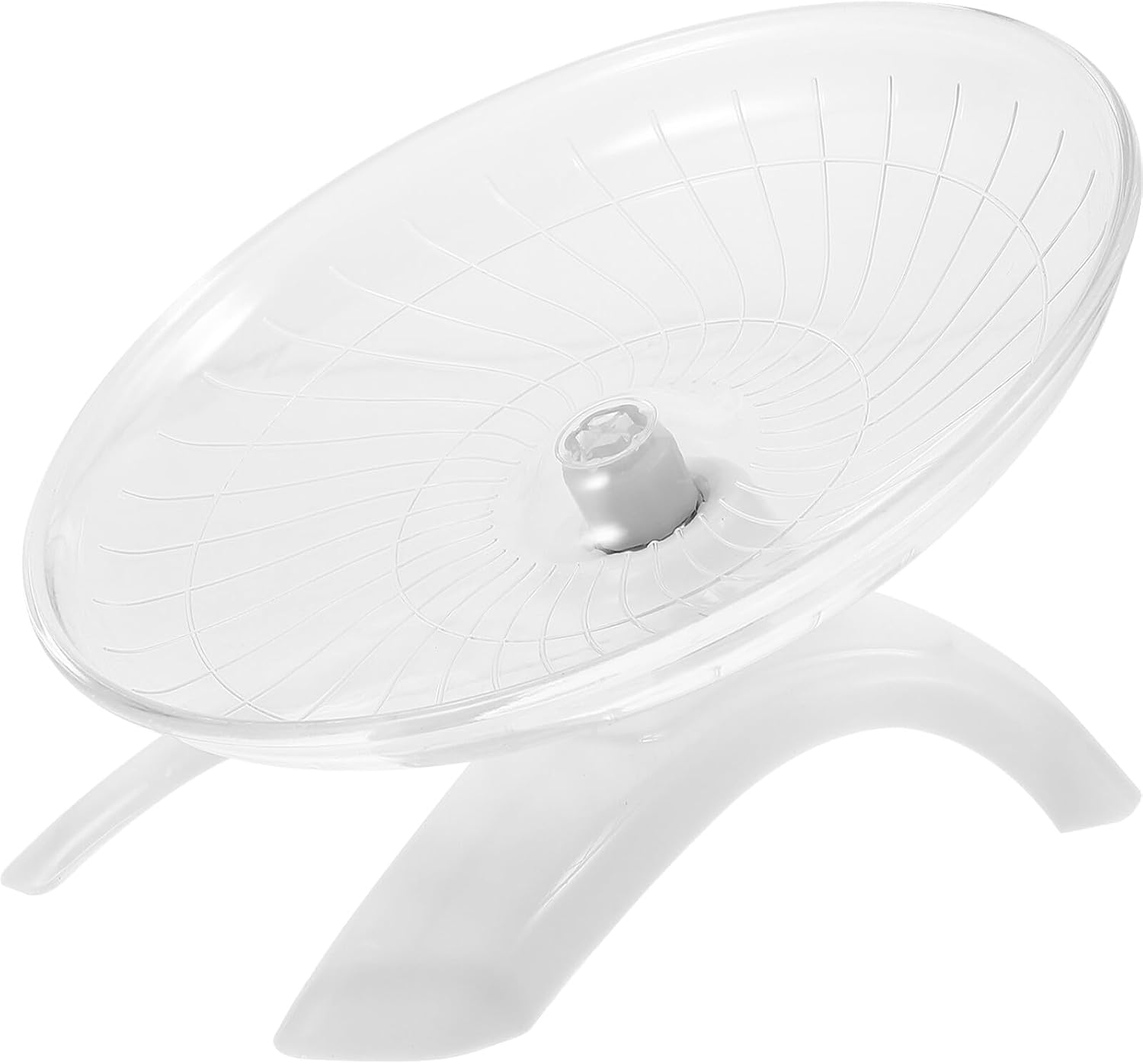 Silent Hamster Wheel and Chinchilla Running Wheel with Stand, White Exercise for Gerbils, Dwarf Hamsters, and Small Animals