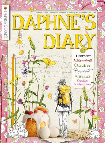 Daphne’s Diary Magazine #2 2026 (Alemán) | Revista creativa | Llena de inspiraciones creativas en torno al journaling, la atención plena, el dibujo, la cocina y los viajes | 128 páginas
