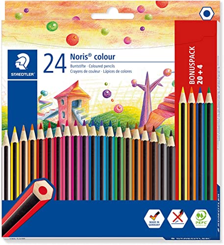 Kredki sześciokątne Noris colour 24 kolory Staedtler