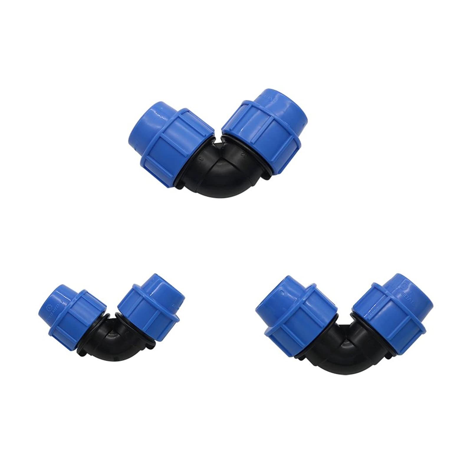 Garden Plumbing Inner Diameter 20mm/25mm/32mm Elbow Connector Garden Irrigation Hose Distributor Pipe Connection Quick Connector (Color : Blue)