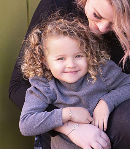 Cherished Moments 14K Gold-Plated and Sterling Silver Mom and Me Double Heart Bracelet for Mothers and Daughters (Sold as a Set or individually)2