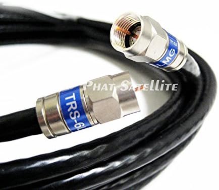 PHAT SATELLITE 200ft Gel Coat Direct Burial Underground Rg-6 Flooded Coaxial Cable Moisture and Soil Acidity Tolerance Digitable Broadband Cable TV Video Signal Transmission