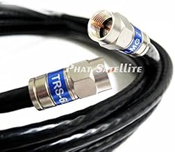 PHAT SATELLITE 200ft Gel Coat Direct Burial Underground Rg-6 Flooded Coaxial Cable Moisture and Soil Acidity Tolerance Digitable Broadband Cable TV Video Signal Transmission