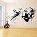 NSRJDSYT Chanteur Microphone Sticker Mural Musique mélodie Notes de Musique Autocollant Mural Musique Casque Vinyle décalcomanies pour la décoration de la Maison 68x42cm