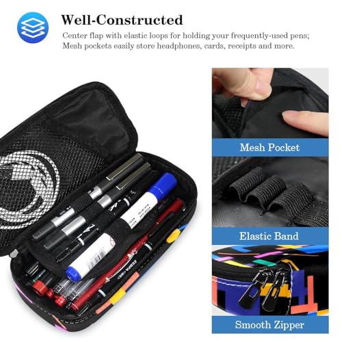 Cartables pour enfants à motif géométrique résistant avec trousse - 5