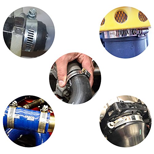 Hose Clamp, 20 Pack Stainless Steel Adjustable 6-12mm Size Range Worm Gear Fuel Line Clamp for Plumbing, Automotive And Mechanical Application by LOKMAN - Image 5