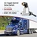 BA14500 Air Toggle Control Valve Switch Self-Locking Compatible with Peterbilt 379 389 Fit for Kenworth, International LT Series 1/4 Inch Truck Quick Connect