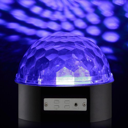 Alsy 6 In. Black Led Music Party Light #TOP2
