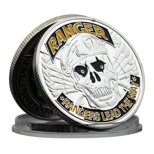 US Army Rangers Challenge Coin - Rangers Lead The Way, Military Leadership Coin, Veteran GIF