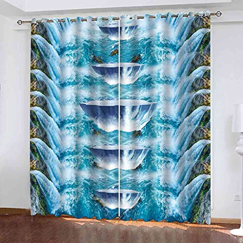 Rideau occultant isolant thermique chambre salon cascade 3D - 2