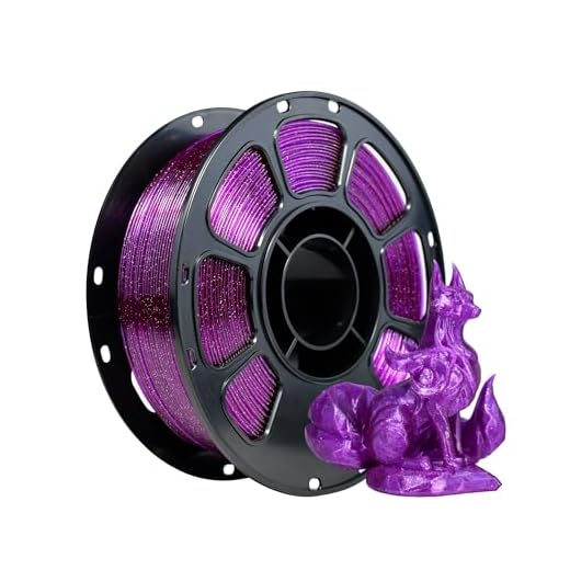iBOSS Glitter PETG Filament 1.75mm, Transparent 3D Printer Filament Shiny Sparkle Material with Glitter, Flash Point Series 1KG Spool, fit Most FDM 3D Printers, PETG Glitter Purple Red
