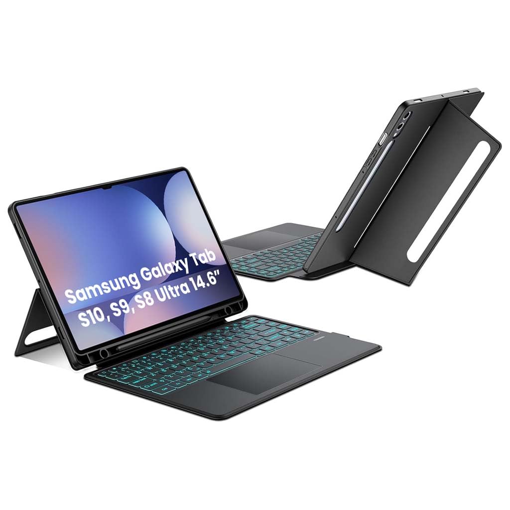 TECPHILE Smart Keyboard Case for Samsung Galaxy Tab S10 Ultra 11.4