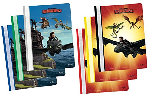 6 Dragons Schnellhefter DIN A4 / 2 verschiedene Motive mit 6...