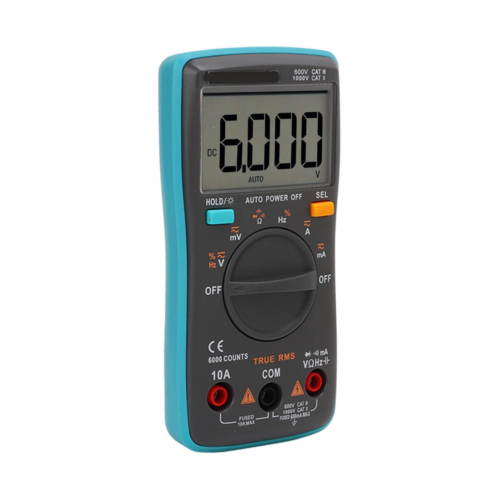 SEAFRONT Digitalmultimeter ABS Auto Range Pocket Meter 6000 Counts AC DC