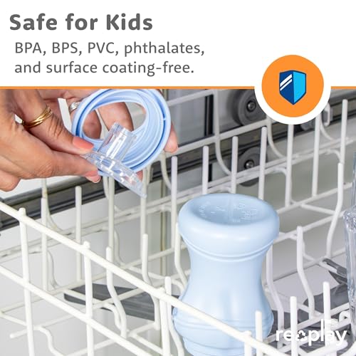 image for Re-Play 8oz Pack of 2 Transition Sippy Cups for Baby Toddler, Medical 