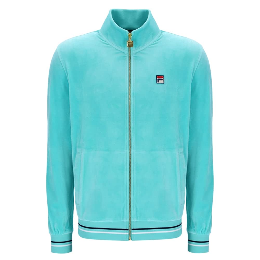 Fila Turquoise Falken Velour Track Top - Aruba Blue-Xl