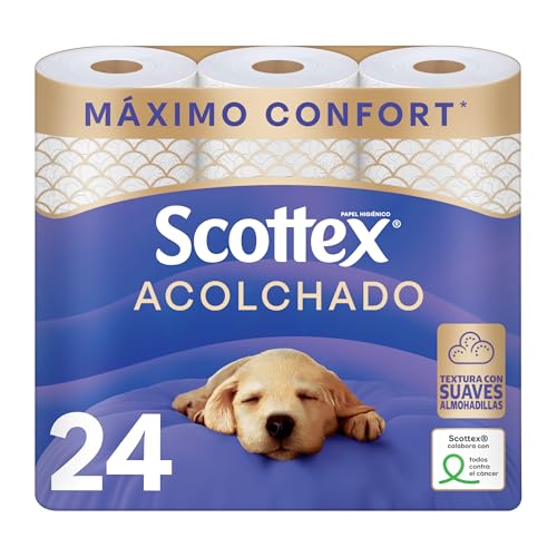 Scottex Acolchado Papel Higiénico Seco 24 rollos