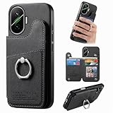 Xiaomi POCO F7 ケース 手帳型 シャオミ ポコf7 スマホケース ッキング POCOF7 携帯カ リング付き Xiaomi POCO F7 5Gケース 背面 カード収納 ポコ f7 携帯カバー ポコ 耐衝撃 シャオミ ポコf7 ケース 指輪用スタンド 財布型 カメラ保護 スタンド機能 PUレザー 薄型 RFIDブロッキング 360°回転 TPU おしゃれ ブラック