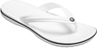 Unisex Adult Crocband | Slip-on Sandals Shower Shoes Flip-Flop, White, 11 Women/9 Men US