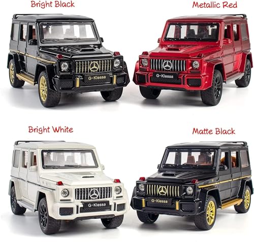 Image of SPITEN 1:32 Scale Exclusive Alloy Metal Pull Back Die-Cast Car Scale Model With Sound Light Mini Auto Toy For Kids Metal Model Toy Car With Sound And Light (Amg G63), Multicolor