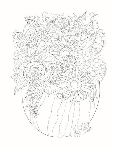 Creative Haven Flower Fancy Coloring Book