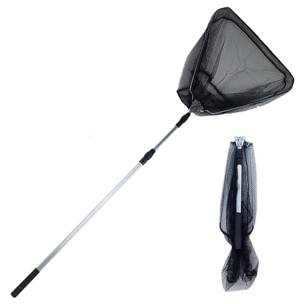 Red de Pesca Triangular Plegable 120CM Telescópica para Estanque