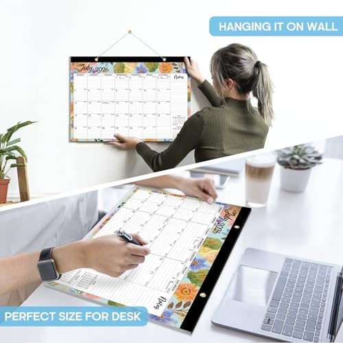 Image of Taja Desk Calendar 2026-2027, Jul 2026-Dec 2027, 18-Month, 17 inch x 12 inch