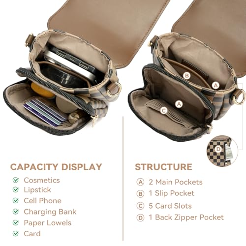 Image of BOSTANTEN Crossbody Bags for Women Cell Phone Purse Leather Wallet Handbags with Card Slots
