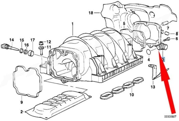 11617501562 Engine Crank Crankcase Vent Valve for BMW 5 7 Series E31 E32 E34 E38