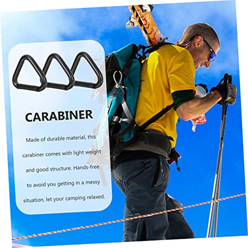 Kisangel Groß 6 Stück Dreieckskarabiner Schlüsselkarabiner Hängemattenkarabiner Robuster Haken Schnellverbindungskarabiner Kletterkarabiner Metall-Wanderclips Robuste Hochleistungshaken