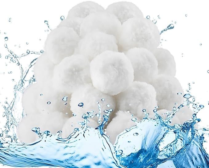 4.6 lbs Pool Filter Balls for Sand Filter Pump, Reusable Efficient Pool Filter Media Balls for Swimming Pool Sand Pump, Replace 150 lbs Pool Filter Sand, Lasts for Several Seasons (3.1, Pounds)