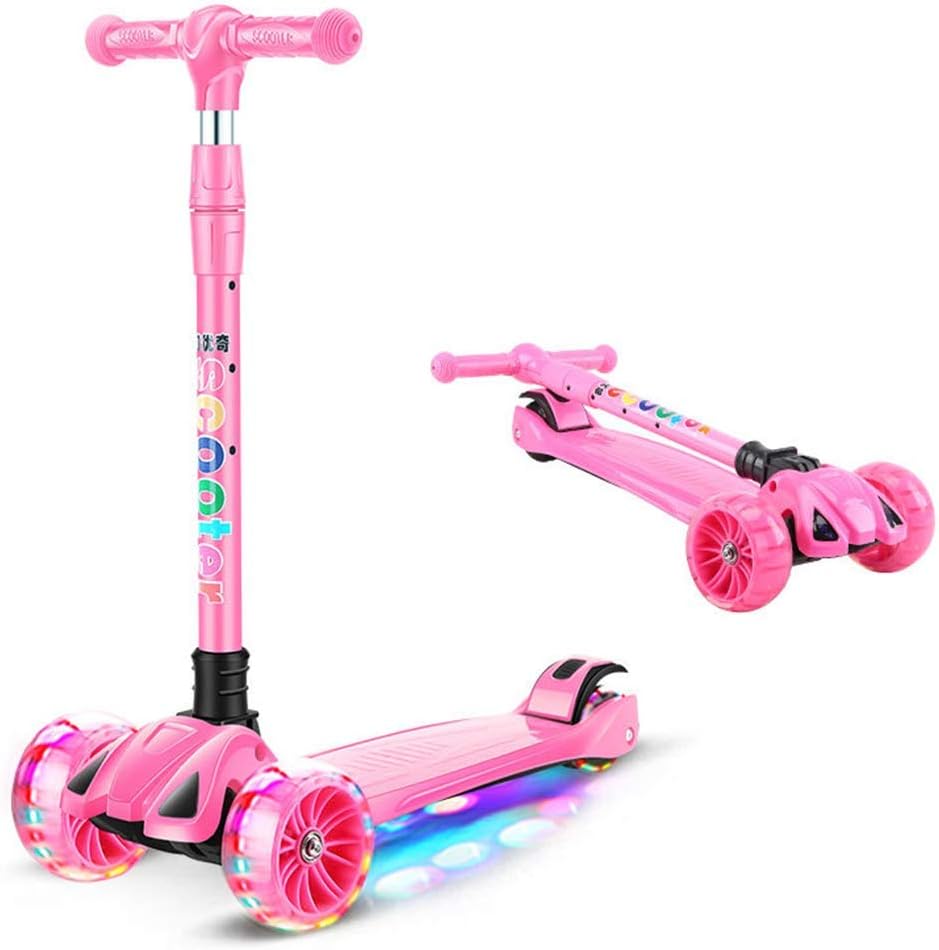 scooter a calci per bambini 3 ruote con luce a led pu