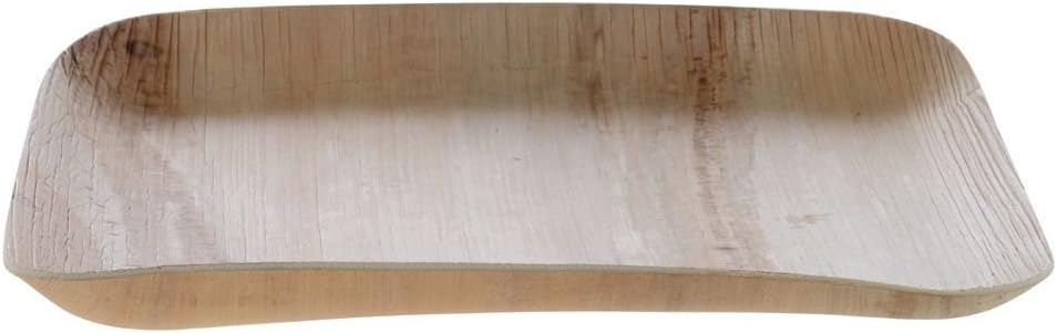 Verterra Compostable Palm Leaf 7" x 8.5" Disposable Plate, Heavy Duty, Eco-Friendly, Sustainable Dinnerware for Weddings, Events, Parties (300-Pack)