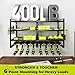 KAFAHOM Power Tool Organizer-8 Drill Holder Wall Mount,4 Layer Heavy Duty Metal Power Tool Storage Rack,Garage Tool Organizer and Storage with Screwdriver Holder/Plier Holder/Hammer Holder