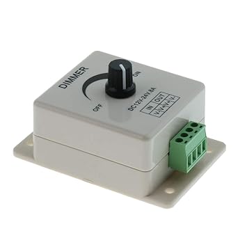 Segolike 12 Volt 8 Amp Adjustable Brightness Light Switch Dimmer Controller DC12V 8A 96W for Led Strip Light