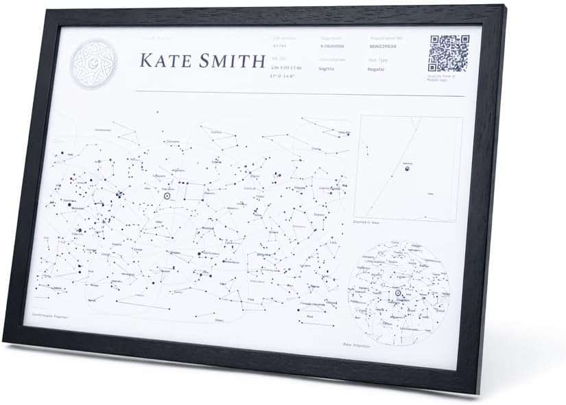 Name a Star for Anniversary - Personalized Gift Folder - Perfect for Couples and Special Occasions (White Design)