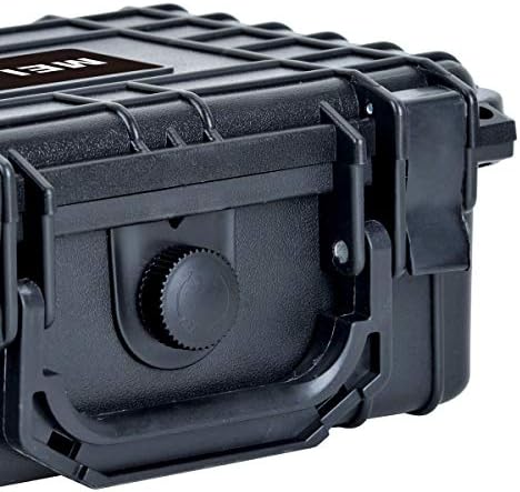 MEIJIA Waterproof Protective Hard Case,Camera Case with Customizable Foam, Fit use of Camera,Drones,Lens,8.12x6.56x3.56inches,Elegant Black