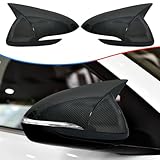 Rear View Mirror Cover, for Hyundai Elantra 2017 2018 2019 2020 - Carbon Fiber Turn Signal Housing Cover Accessories(with Turn Signal Cutout)