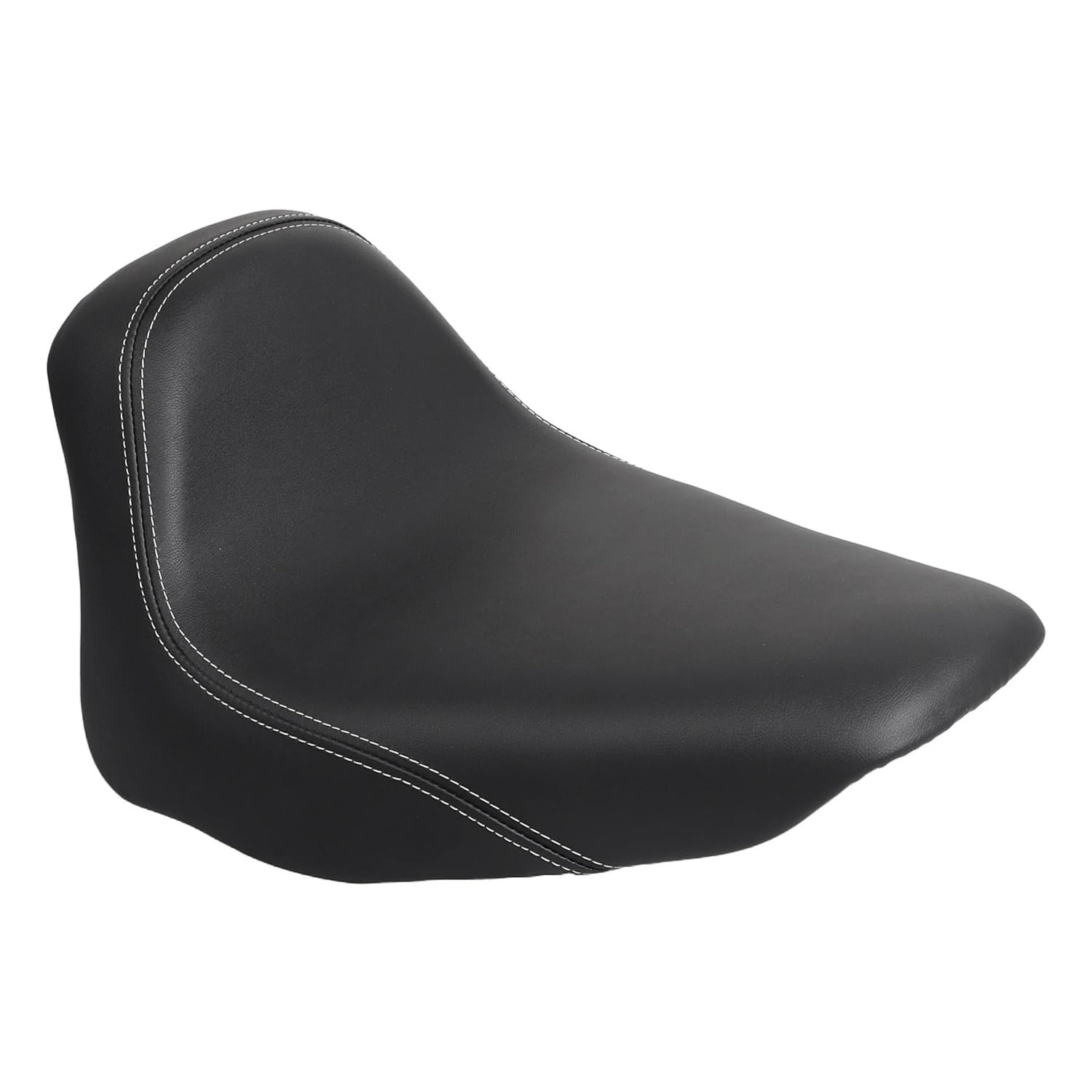 Asiento individual negro con costura blanca para Softail Classic FLSTC 7