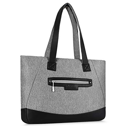 MOSISO Laptop Tote Bag (Up to 17.3 Inch), Water Resistant PU & Polyester