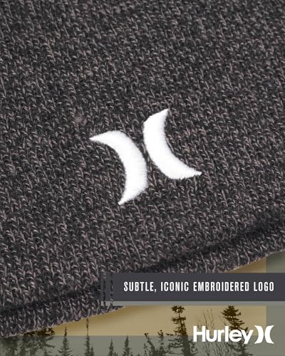 Image of Hurley Mens Beanie Icon Staples Lightweight Winter Hat