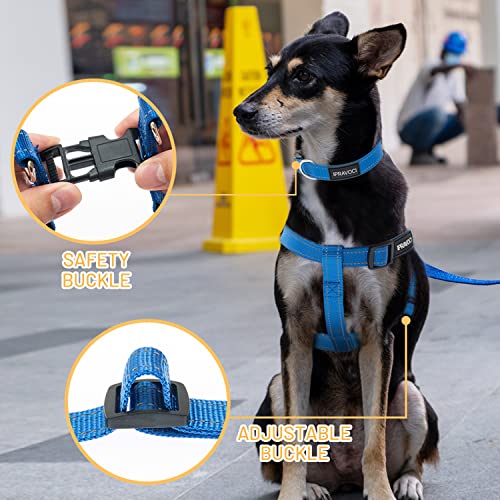 Ipravoci No Pull Dog Harness - Step In Dog Harness And Leash For Small Medium Large Dogs - Reflective Adjustable Nylon Walking Running Training Outdoor Halter Dog Harness Leash Collar Set #TOP2