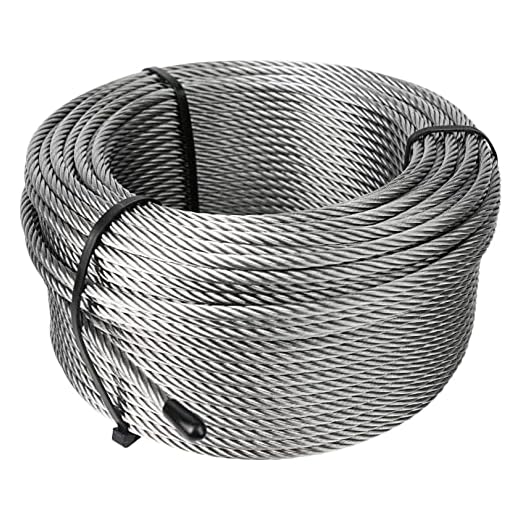 Aoneky Stainless Steel Wire Rope (3/16inch, 25Ft)